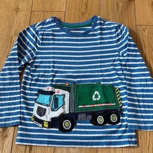 Mini Boden Garbage Truck Lift the Flap Top Sz 5/6Y